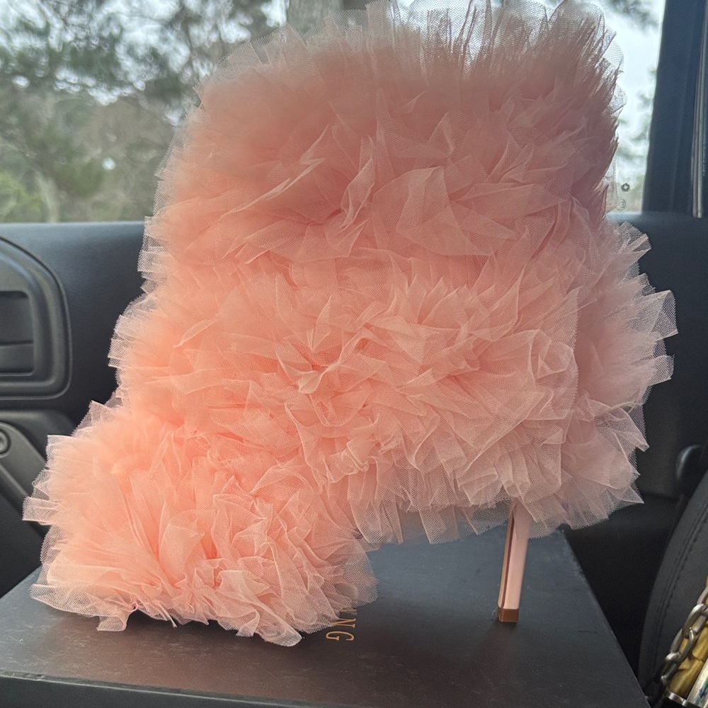 Azalea Wang tutu baby pink Bootie sz10